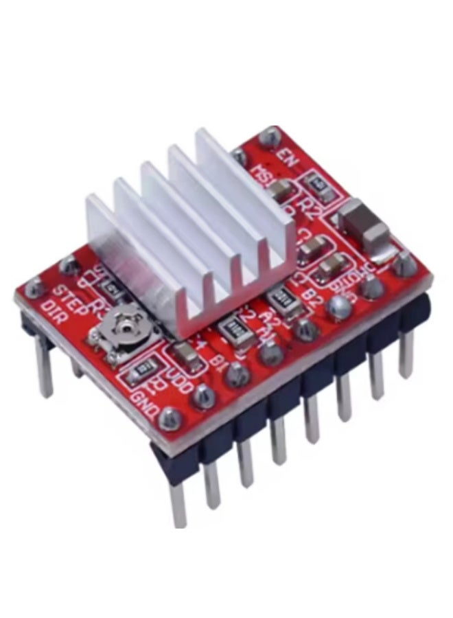 وحة تشغيل محرك خطوة A4988 مع مُشتّت حراري – وحدة StepStick لطابعات ثلاثية الأبعاد للتحكم في Reprap و MKS GEN V1.4، الأبعاد 20.2 × 15.2 مم، الوزن 2.8 جم، تحكم عالي الدقة في ماكينات CNC والطباعة ثلاثية الأبعاد - Image 1